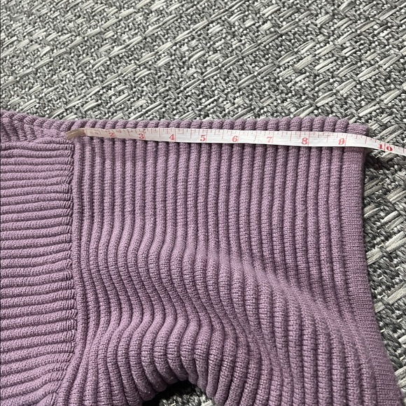 Chico’s | Ombré Purple Ribbed Quarter Sleeve Sweater - Picture 7 of 11
